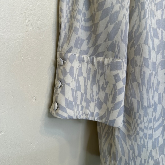 FP NWOT Beatrice Psychedelic Print Open Front Slit Design Retro Vibes Disco Top - Picture 11 of 15